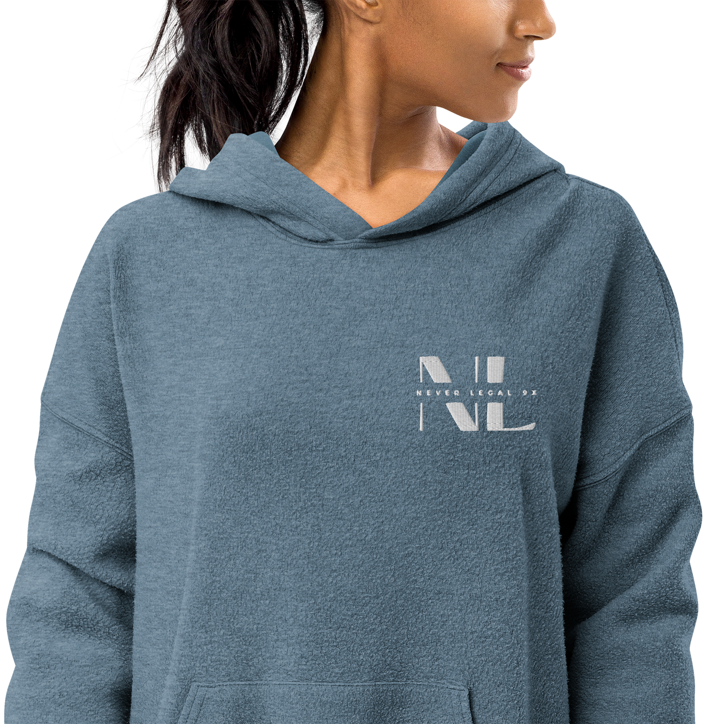 NEVER LEGAL 9X-Unisex sueded fleece hoodie