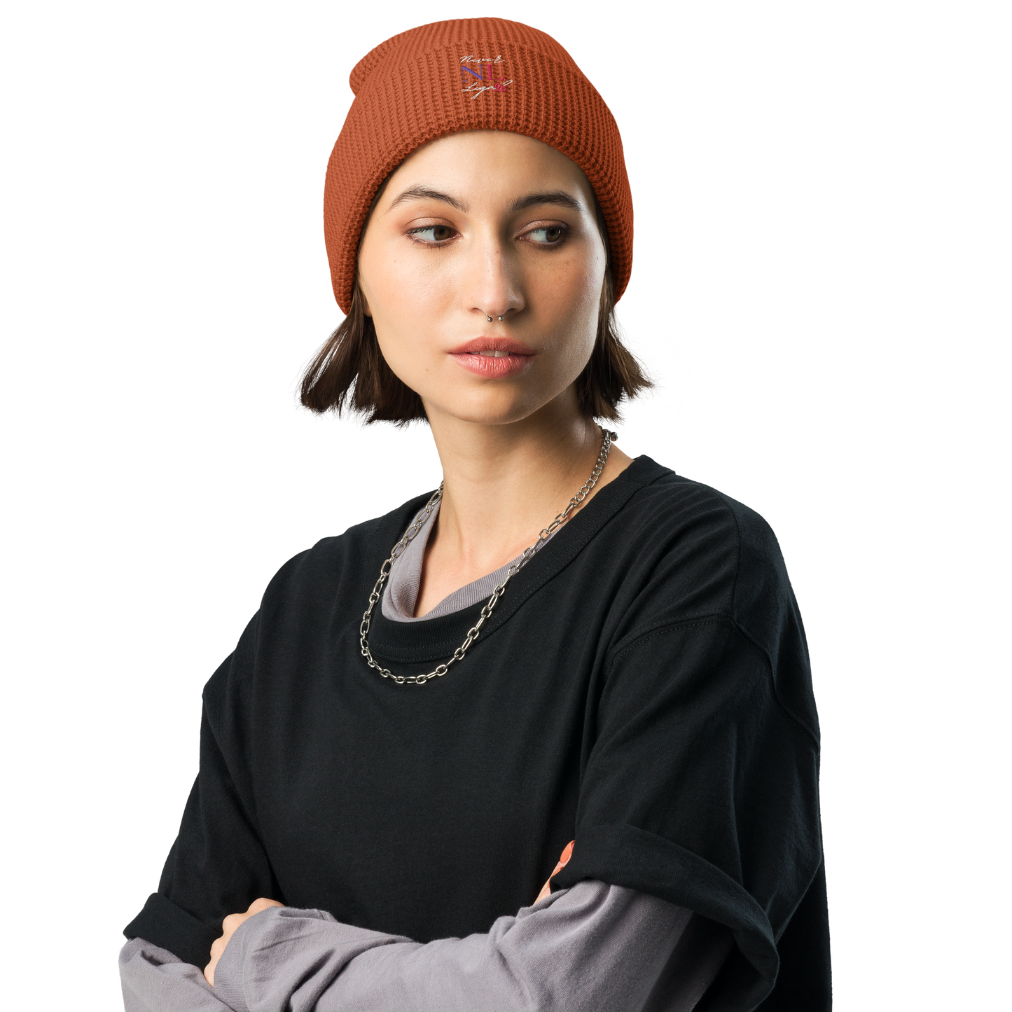 NEVER LEGAL 9X women's-Waffle beanie