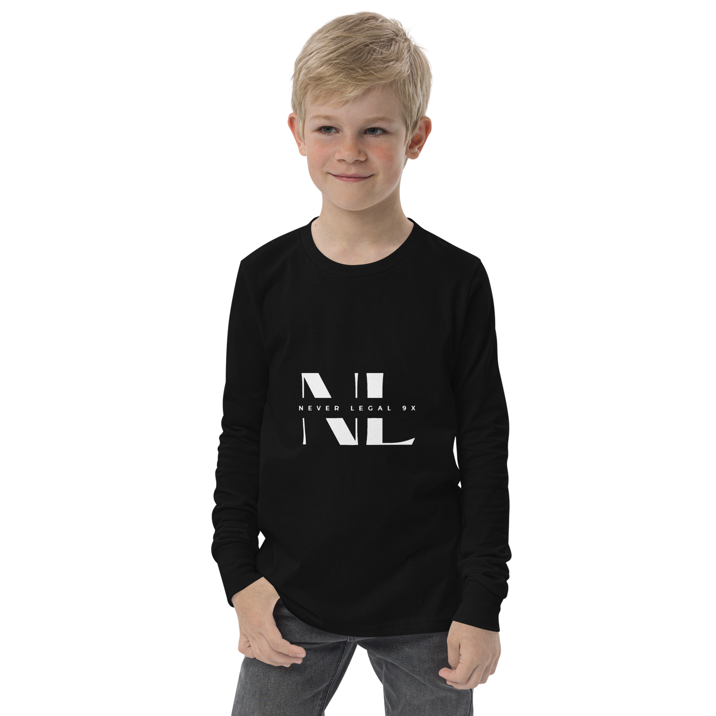 NEVER LEGAL 9X-Youth long sleeve tee