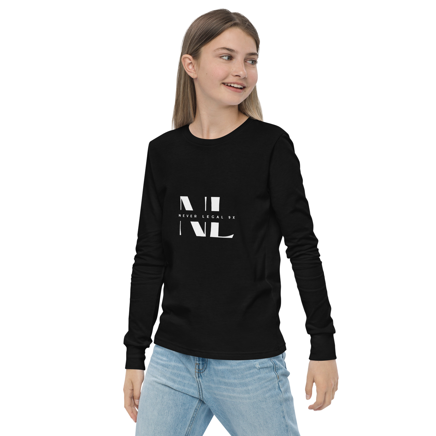 NEVER LEGAL 9X-Youth long sleeve tee