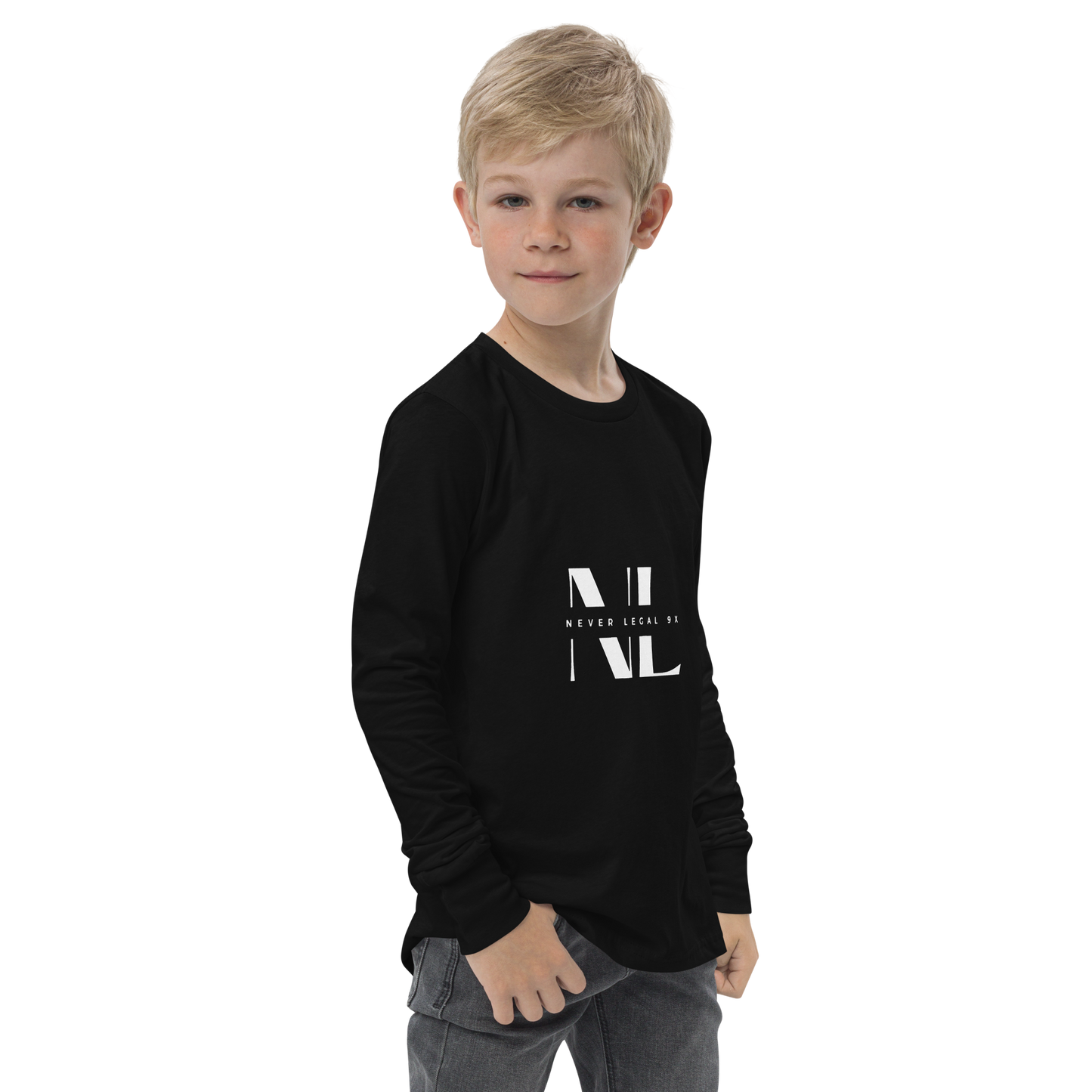 NEVER LEGAL 9X-Youth long sleeve tee